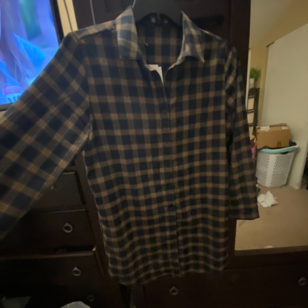 Missguided plaid tunic dress